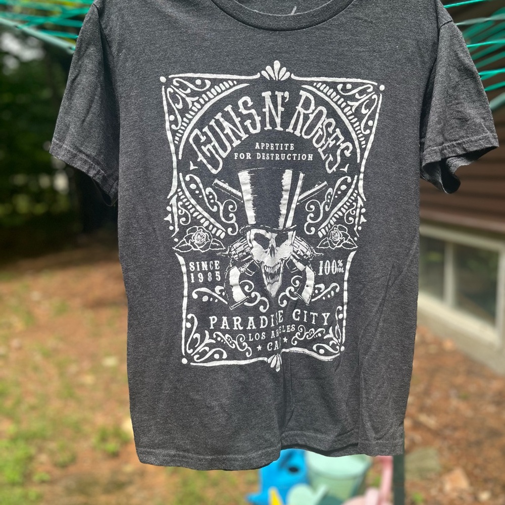 Guns and roses Bravado Charcoal Graphic Tee